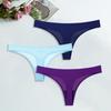 Ice Silk G-String for Women Sexy Seamless Thongs Panties Cotton Women Underwear Girls Ladies Bikini Briefs Lingerie 3 Pcs/set