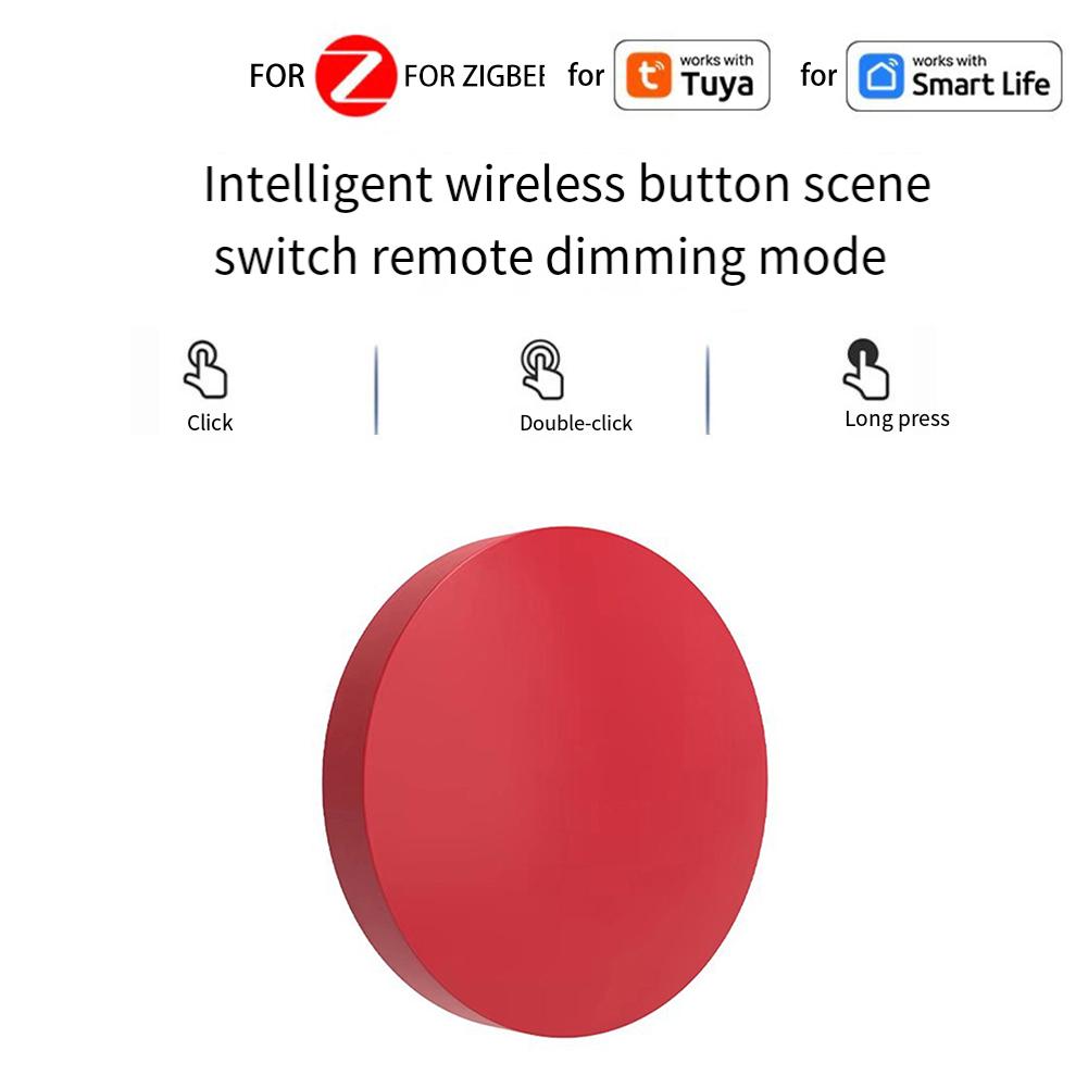 For ZigBee Wireless Smart Push Button Scene Switch for Tuya with On Off Remote Control and Scene Customization