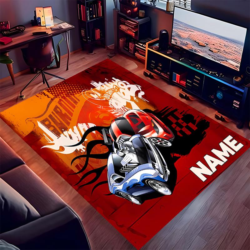 Custom personalization Hot Wheels Unleashed Print Area Rug - Soft, Washable Non-Slip Indoor Mat,Living Room,Home&Office Decorative Rug