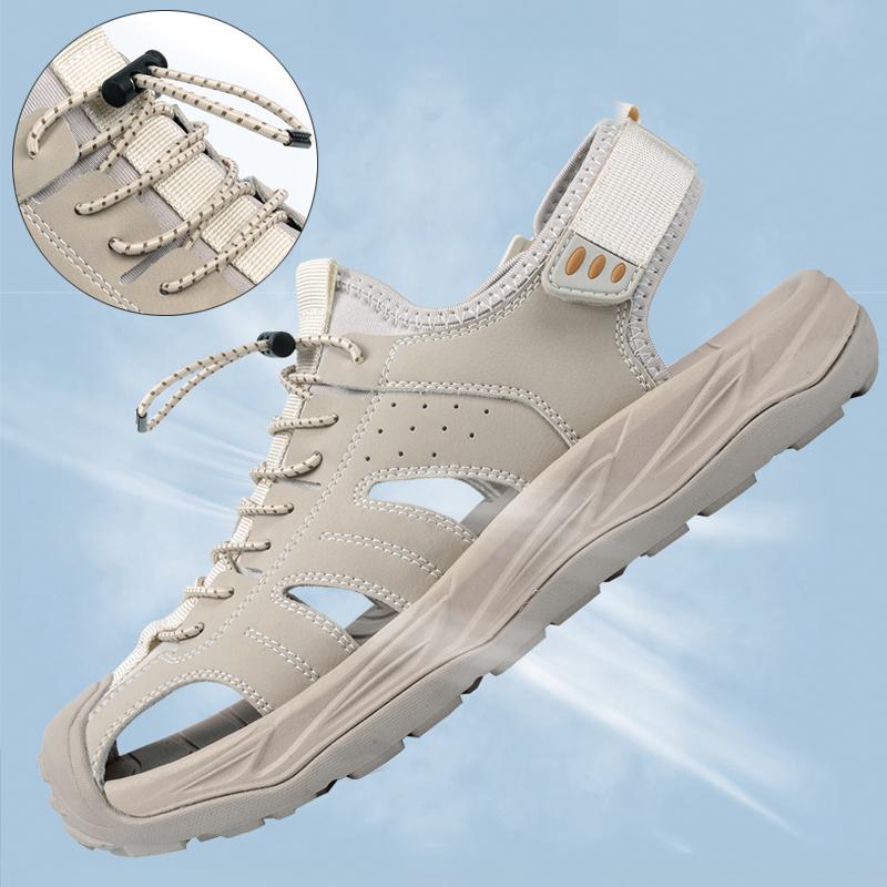 Летние мужские сандалии ручной работы из дышащей сетки, повседневная обувь