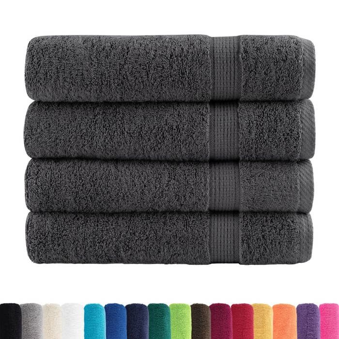 VidaXL Superior Quality Hand Towels 4 Pcs, Bath Towels, Hand Towels, Bathroom Washcloths, 137157