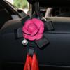 2 шт. Стильные милые крючки для автомобиля в виде цветов камелии, вешалки на спинку сиденья, органайзер, крепление на подголовник автомобиля, зажимы для хранения, автомобильные аксессуары