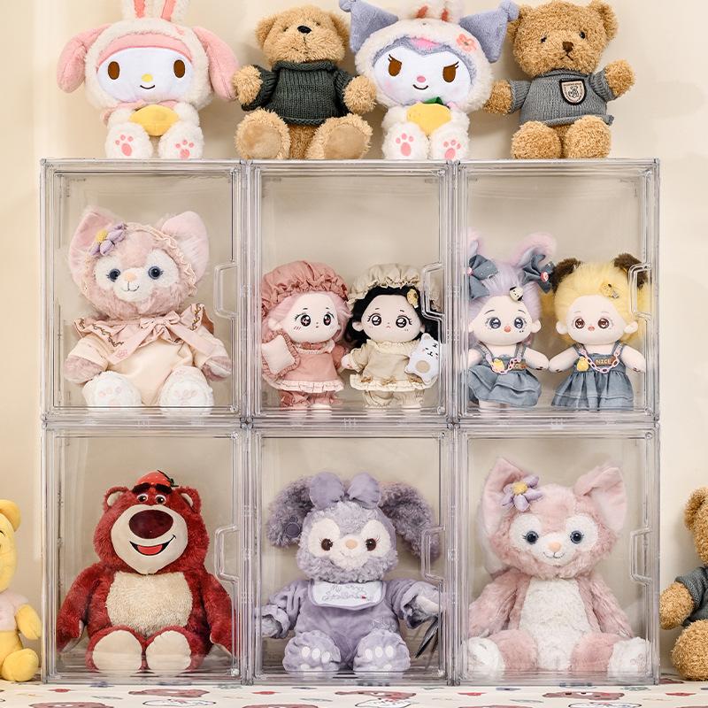 1pc Three Layer Acrylic Display Rack Transparent Ladder Handmade Anime Car Model Blind Box Storage Box Jewelry Sorting Box