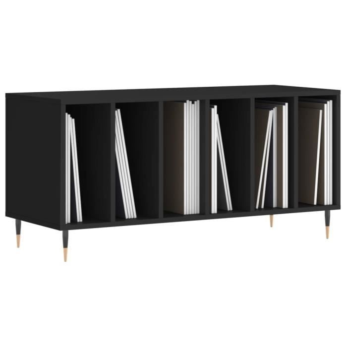 VidaXL Record Cabinet Black 100x38x48 Cm Engineered Wood 831741