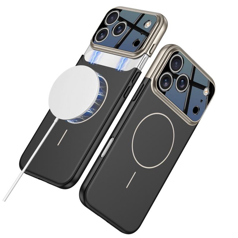 Contrast Color Magnetic Connection Fine Magnetic Circle Case For iPhone 17 Pro Max 17 Pro 17 Air Hard Camera Protection Cover