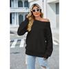 Autumn and Winter Women's Sweater One Shoulder Solid Color Knitwear Loose Large Size Sweater