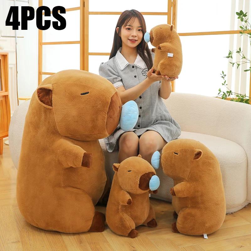 4pcs Big Snot Bubble Kapibala Stretch Snot Capybara Capybara Doll Cute Doll Plush Doll Toy Ragdoll Birthday Gift