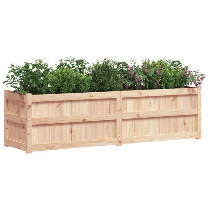VidaXL Jardinière 180x50x50 cm bois de pin massif 837504