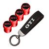 VEMZG1 Car Tire Wheel Valve Caps Cover Suede Car Key Chain Ring Keychain For VW R GTI Polo Golf Passat Tiguan Arteon Touareg ID.3 Jetta