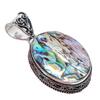 Abalone Shell Gemstone Handmade 925 Sterling Silver Jewelry Pendant 2.17" AH-876