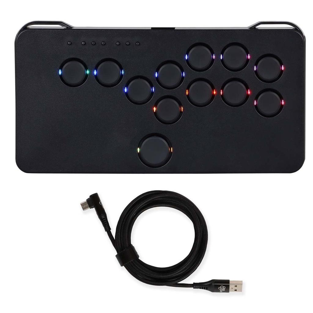 JunkFood Custom Arcades SnackBox MICRO LITE Аркадный контроллер без рычага Совместим с Nintendo Steam Deck Японский ПК, Switch, Android, MG-SBMLT