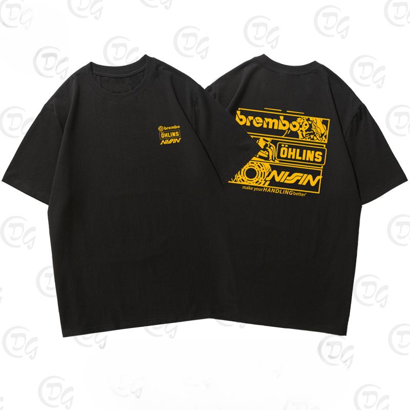 2025 Швеция OHLINS Мотоциклетный амортизатор Модифицированная футболка с коротким рукавом Мужская и женская одежда для велосипедистов