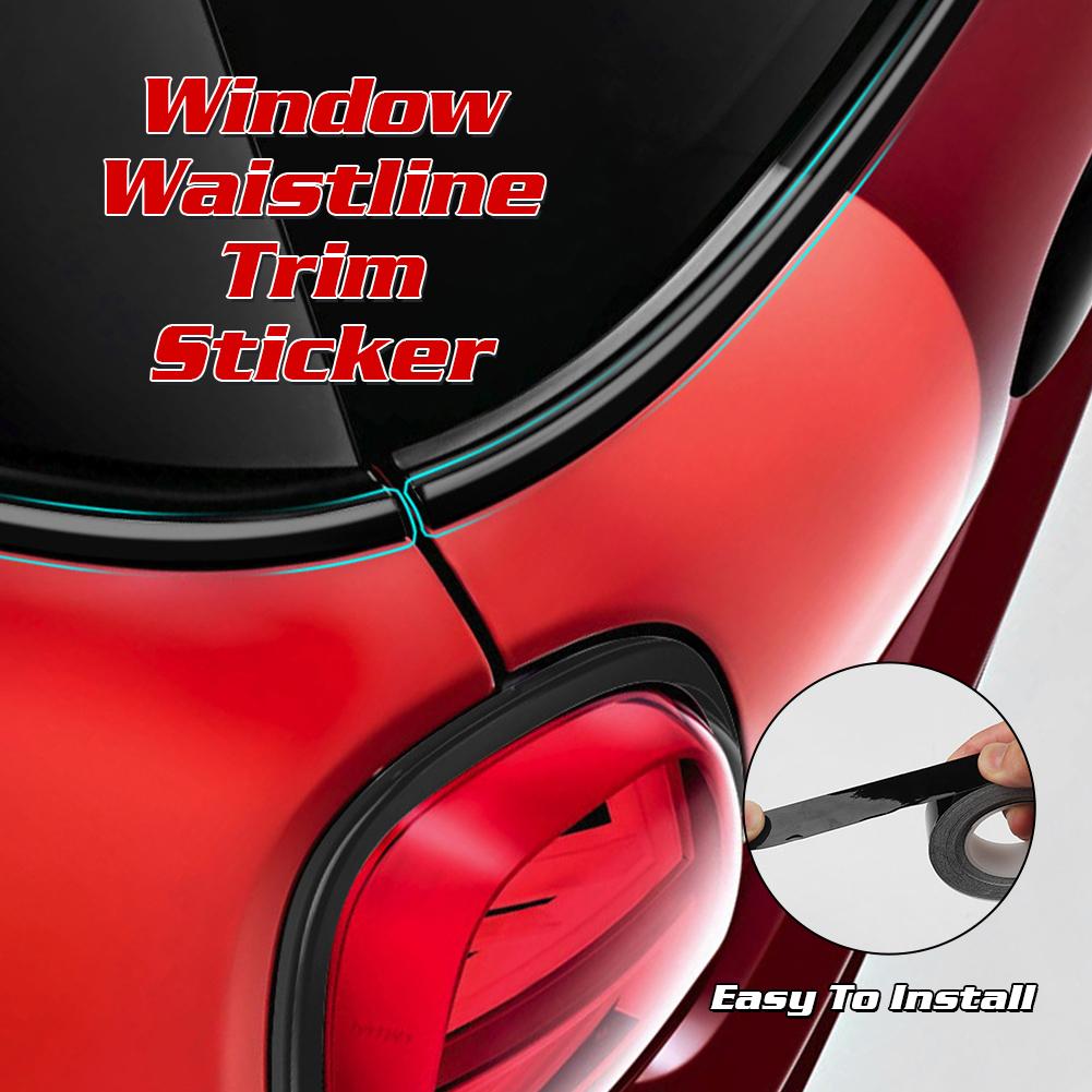 10M Universal Car Window Trim Vinyl Film Door Waistline DIY Sticker Decoration Window Edge Protector Trim Anti-scratch Car Styling