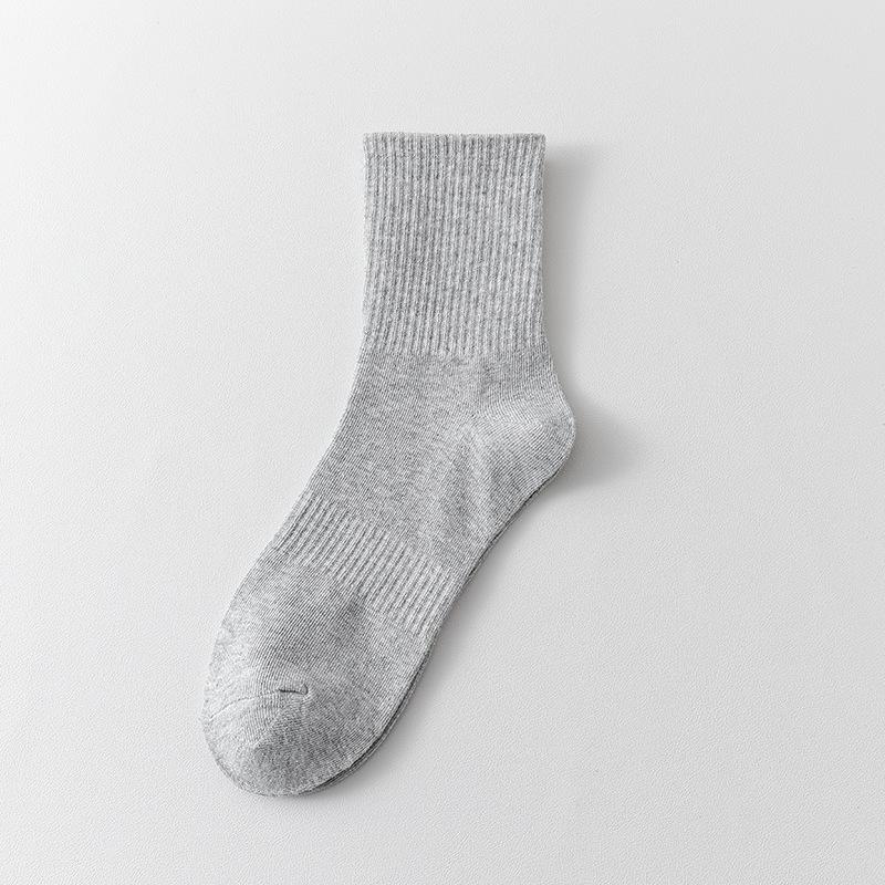 5 Pairs of Men's Spring and Summer Thin Deodorizing Sweat Absorbing Pure Cotton Tube Socks