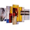 Five Piece Picture Canvas Print Colourful Abstraction