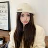 Осенне-зимняя теплая шапка из кроличьего меха женская двусторонняя берет ретро универсальная двусторонняя кепка однотонная шляпа художника