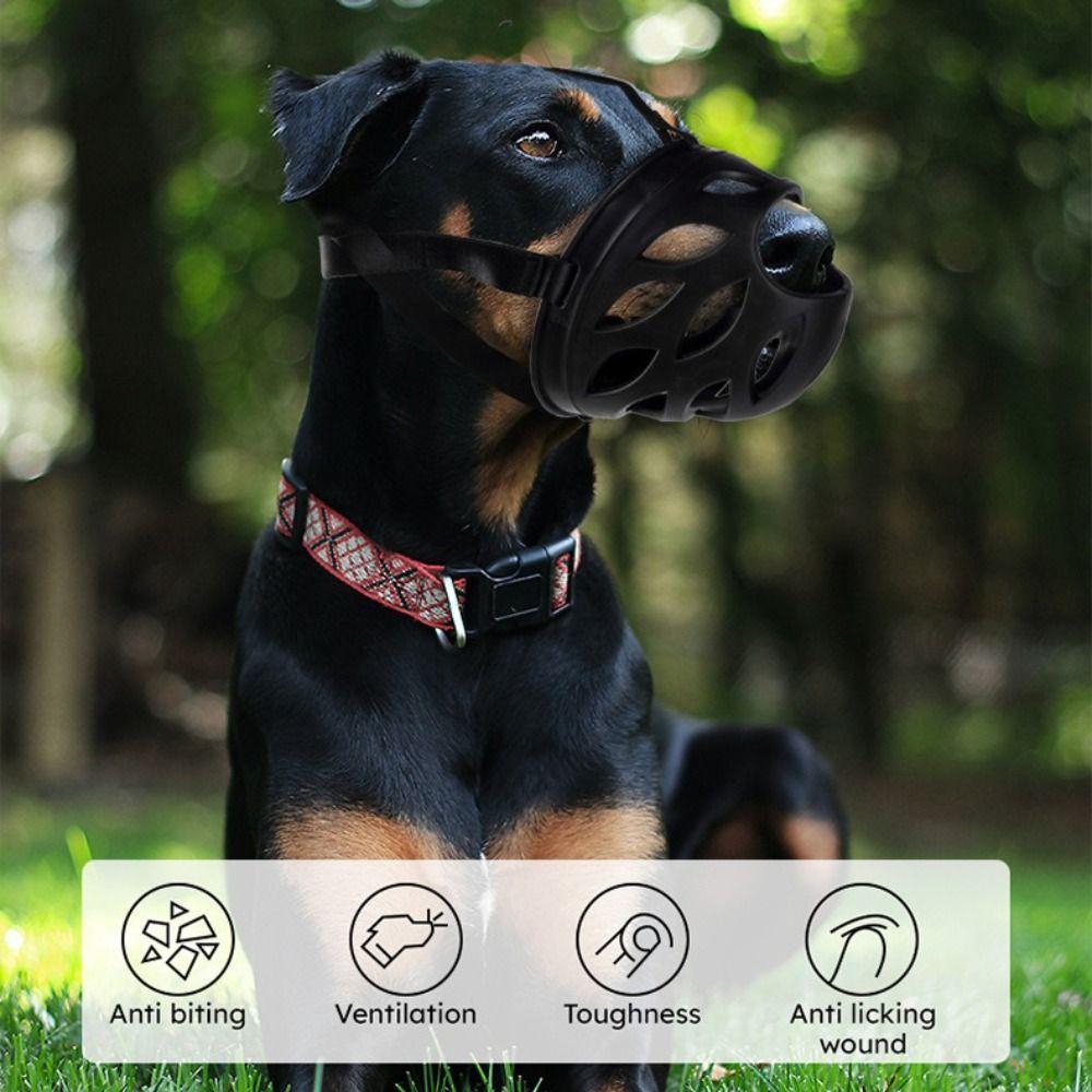 Leaky Nose Design Dog Muzzle Breathable Anti Chewing Mask Anti Biting Muzzle For Medium Large Dogs