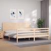 VidaXL Bed Frame with Headboard 200x200 Cm Solid Wood 3194656