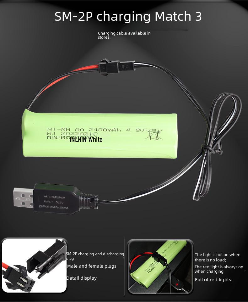 NiMH 4.8V 2400mAh Аккумуляторная батарея для радиоуправляемых машин и электрических игрушек-альпинистов