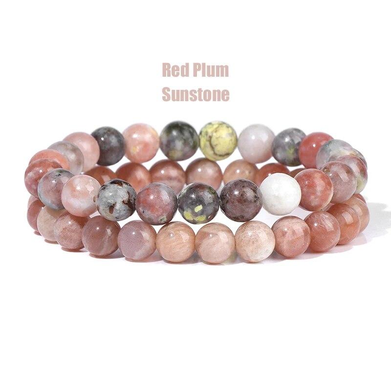 2 шт./компл. браслеты для женщин, набор браслетов из натурального камня, агаты, 8 мм, бисер, бирюзовый кристалл, браслет, мужские ювелирные изделия, исцеление