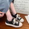 2025 Summer Single Shoes Retro Vintage Canvas Shoes Flat Women's Shoes Summer Thin Single Shoes Breathable Women's Shoes