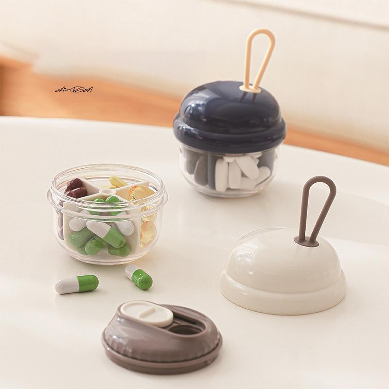 4 Grids Portable Small Pill Organizer Box Travel Weekly Pocket Pill Case Holder Plastic Container for Medicine Storage