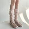 Ribbon Bow Leg Cover Stockings Solid Color Feet Covers New Leg Wraps Socks  Women And Girls