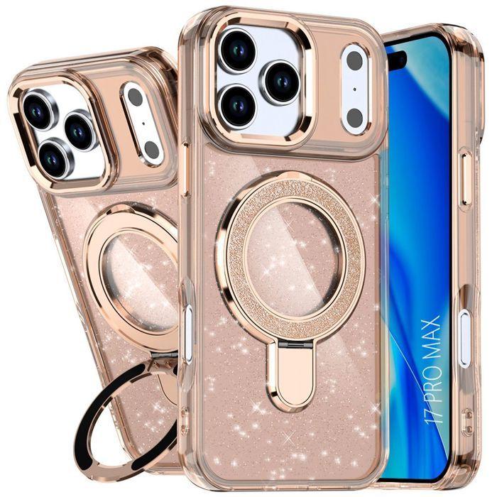 Coque de Protection - BOOLING - pour iPhone 17 Pro Max - Antichoc avec Cercle Magnétique - Doré