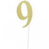 Блестящая фигурка на торт «Цифра 9»