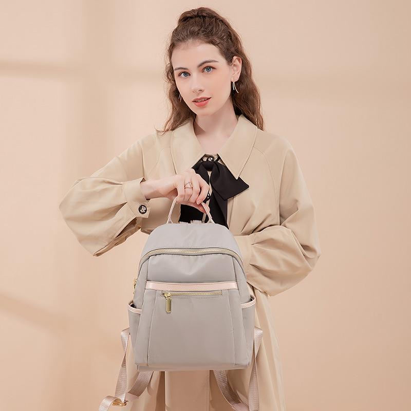 Women's Backpack 2024 New Oxford Cloth Korean Style Fashionable Large Capacity Nylon Canvas Travel Small Backpack School Bag