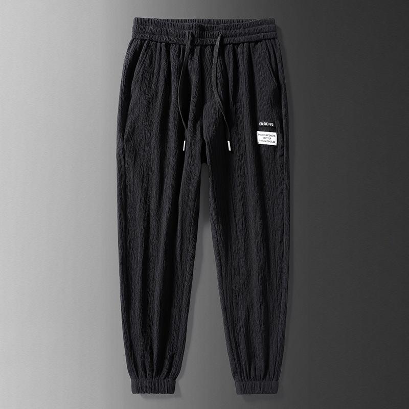 Мужские летние свободные спортивные штаны на завязках с узкой талией - несколько цветов