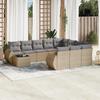 VidaXL Garden Lounge Set with Cushions 11 Pcs, Patio Sofas, Patio Furniture Set, Outdoor Furniture, Beige 3254266