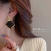 Серебряная Игла Геометрические Квадратные Металлические Серьги с Блестками Корейские ins Серьги с Характером Личность Характер Продвинутые Серьги Партия
