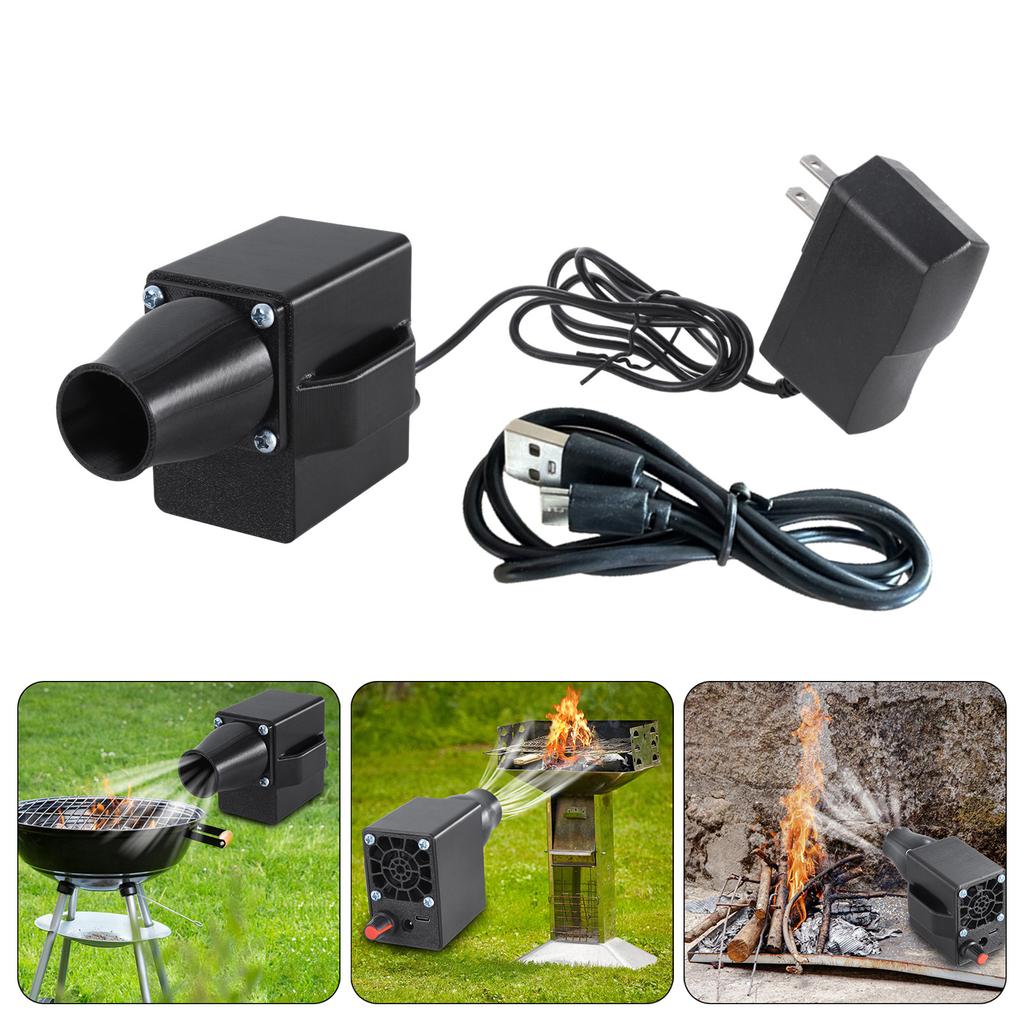 BBQ Blower Fan 12V With Variable Speed Control Suitable For Outdoor Charcoal Starter Grilling Camping Cooking Wood Stove