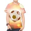 Летняя футболка с принтом Кубка мира по футболу 3D Футболки для детей Дышащая спортивная футболка для отдыха