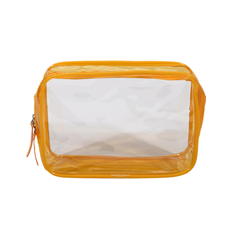 1pc PVC Makeup Bag Transparent Waterproof Large Capacity Cosmetics Travel Storage Bag In Plastic Zipper Toilet Bag