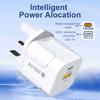 2 порта 20 Вт USB C быстрая зарядка британская вилка настенное зарядное устройство адаптер для iPhone 16 15 14 13 12 Pro Max Plus Xiaomi Samsung телефон зарядное устройство