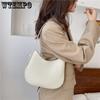 Retro Portable Small Saddlebag Female Spring and Summer Solid Color Versatile Temperament Shoulder Bag Office Ladies Daily Leisure Bag