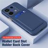 Wallet Card Slot Holder Back Phone Case Cover for Redmi 13C Note 13 / Note 13 Pro / Note 13 Pro+ 5G 4G POCO X6 M6 C65 For Xiaomi 13 Lite 13T 14