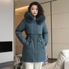 Coat for Women Cotton Jacket Female Winter Thickened Warm Long Jacket Casual Plush Coat Women Warm Loose Large Fur Collar Coat Jacket