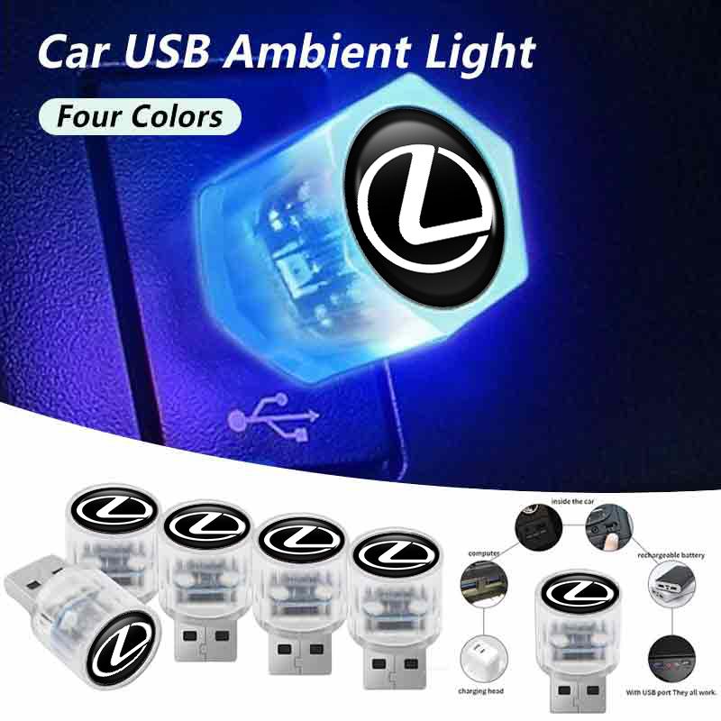 Car USB Ambient Light Mini LED Night Lamp Lighting Plug Accessories For Lexus UX250h RX450h CT200h RX400h NX300h RX350 RX300 GX4 XM6
