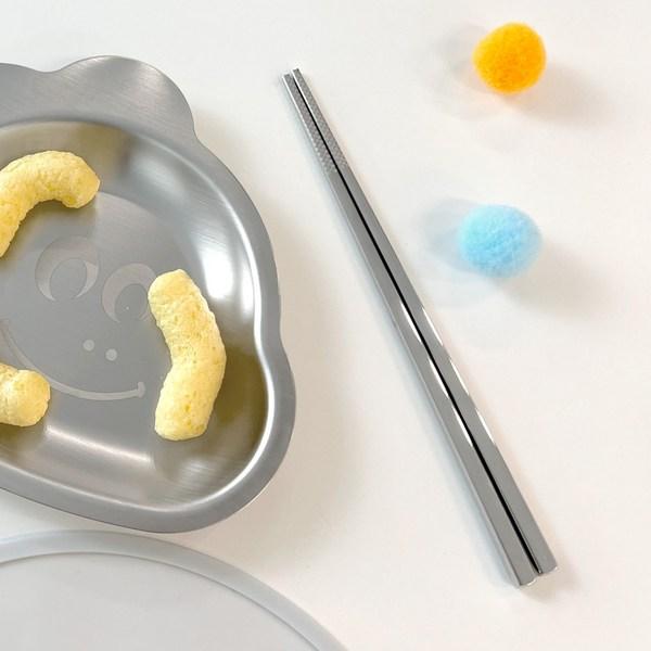 Детские вакуумные палочки для еды из нержавеющей стали, серебряные, один предмет, 2 шт.