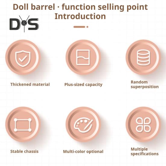 Transparent Vertical Toy Organizer Doll Storage Bucket Large Capacity Dustproof Easy To Install Vertical Stuffed Animal Storage Tube