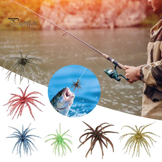 Fuzzy Soft Lure 2Pcs Bionic Sea Urchin Lure, 11cm/10g Floating Topwater Artificial Bait Bait, for Freshwater Saltwater Fishing