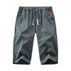 Men's Loose Tie Cropped Pants Elastic Waist Beach Pants Plus Size