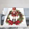 Christmas Nutcracker Plush Blanket Child Flannel Throw Blanket For Couch Bed Soft Warm Custom Quality Bedspread Birthday Gift