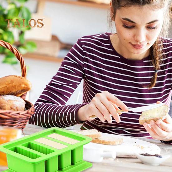 Силиконовая форма для масла с герметичной крышкой, 4 полости, пищевая форма для изготовления домашнего масла, ящик для хранения в холодильнике, контейнер для еды, кухонные принадлежности