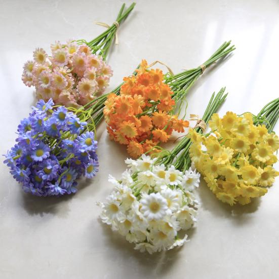 Искусственный букет цветов на гибких стеблях, реалистичные шелковые искусственные цветы для декора дома в лесном стиле, не требующие ухода, свадебные композиции