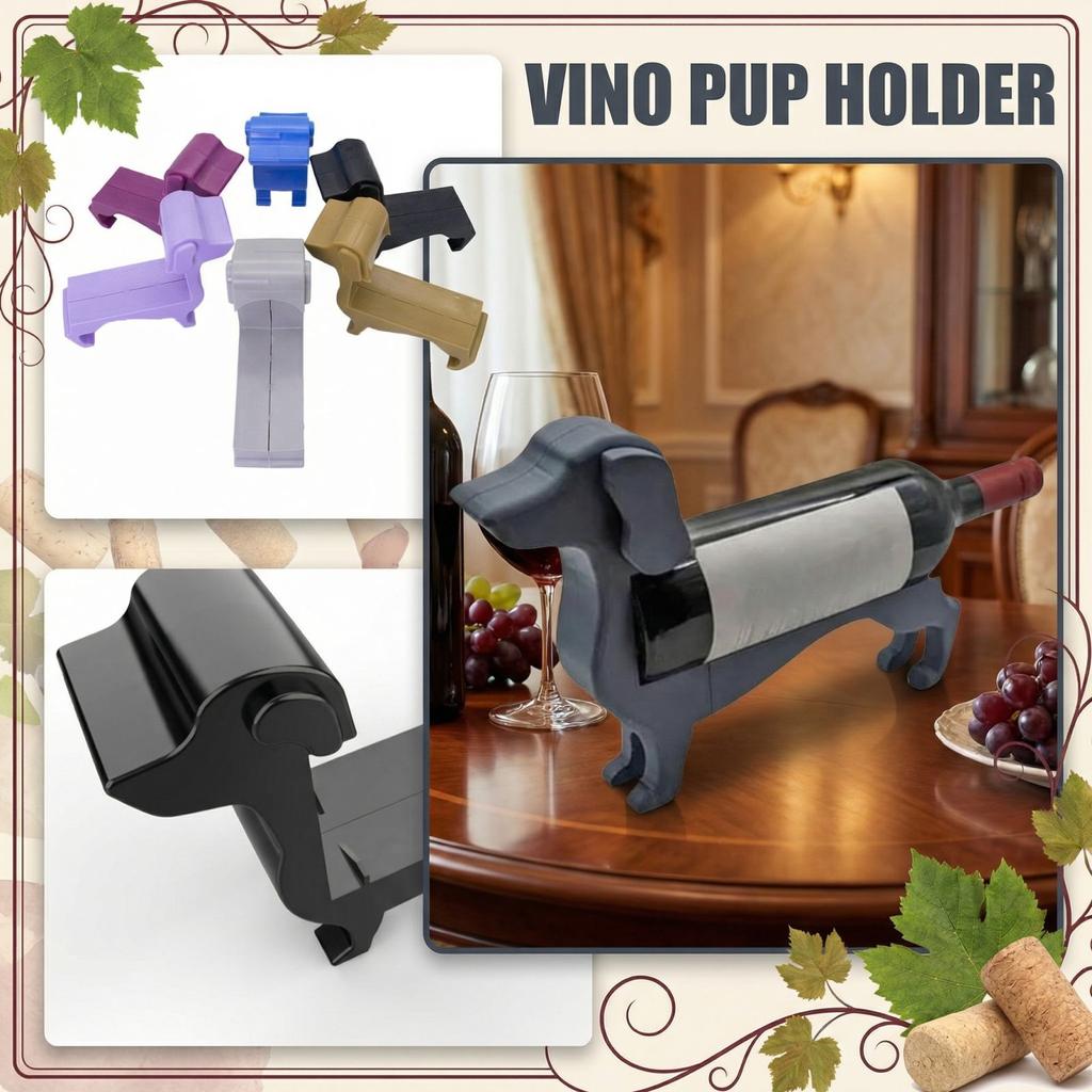 Creative Dachshund Dog Shaped Wine Bottle Holder Stand Decorative Resin Sculpture for Home Bar Kitchen Display