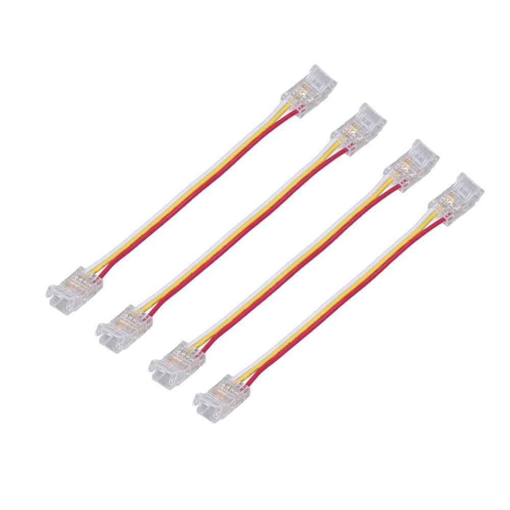 10pcs 3Pin LED Light Strip Connectors 8mm/10mm LED Tape Light Connector For Party